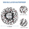 thumbnail image 3 of Shower Caps,Pink and Black Of Leopard Print Waterproof Shower Cap for Women 4 Pieces,Double Reusable Hair Cover for Shower PEVA Elastic Stretch Hem, 3 of 7