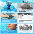 thumbnail image 4 of MoKo Kids Floaties for 25-66 Lbs with Whistle, Swim Trainer Vests with Triple Security Buckle for 3-8 Years Old Children, Blue Shark, 4 of 6
