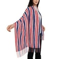 thumbnail image 4 of Honeii USA Colors Stripes Print Scarf Oversized Scarf Tassel Fall Winter Thick Scarf Warm Shawl Women,Women's Scarves & Wraps, 4 of 8
