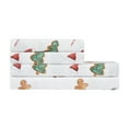 thumbnail image 2 of Printed Holiday 4pc Sheet Sets, Easy Care, Soft & Wrinkle-Resistant Bedding, Holiday Cookies - Queen Bed Size, 2 of 4
