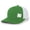 Kelly Green/White/White Clover, variant on Men's Lucky Clover Shamrock Off-Center Embroidered Golf Mesh Back Trucker Hat, Kelly Green/White/White Clover