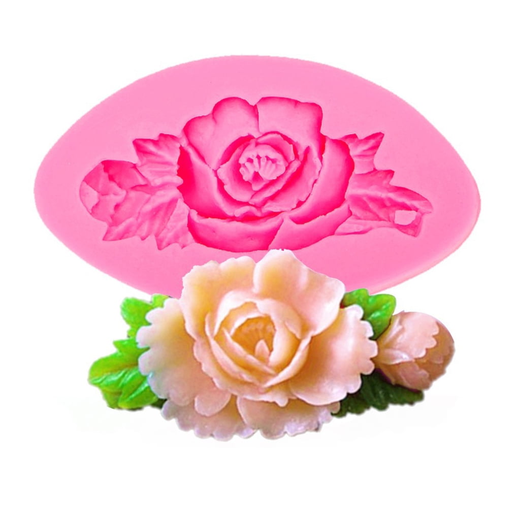 3D Flower Cake Mold Cookie Mould Rose Silicone DIY Fondant Candy Mold Cupcake 