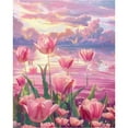 thumbnail image 4 of TISHIRON Diamond Art Painting Kits,12x16 inch 5D DIY Pink Flower Group Diamond Art Crafts Kit for Adults and Kids Beginners, 4 of 7