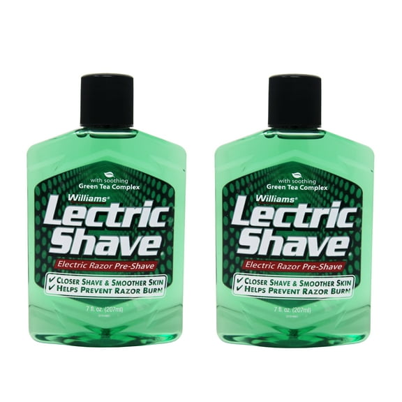 Williams Lectric Shave, Electric Razor Pre-Shave, 7 Ounce - 2 Pack