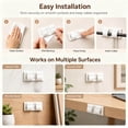 thumbnail image 6 of Chnmavx 10-Packs Christmas Light Clips, Hooks For Outdoor String Lights Clips, Heavy Duty White Cable Clips with Waterproof Adhesive Strips, String Lights Cord Organizer Hooks For Party Decor, 6 of 11