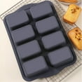 thumbnail image 6 of Silicone Mini Loaf Pan with Metal Frame 8 Cavities NonStick Brownie Tray, 6 of 9
