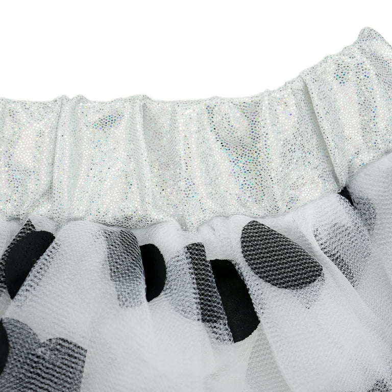 Kakaco Polka Dot Tutu Skirt - Stretchy Tulle Ballet Dance Skirt For Women & Girls