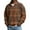 Light Brown003, variant on QHRMKOG Men Sweatshirt Vintage Button Plaid Shirt Pullover Relaxed Fit Casual Stand Up Collar Sweatshirt Autumn Warm Long Sleeve Top Brown 2XL