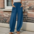 thumbnail image 2 of Pantalon Large Décontracté pour Femmes avec Poches - Léger, Respirant, Polyester, Adapté à Plusieurs Saisons, 2 of 4