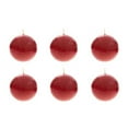 thumbnail image 2 of Mega Candles 6 Pcs Bougie Boule Ronde Rouge Non Parfumée, Bougies en Cire de Qualité Supérieure Coulées à la Main 3 Pouces x 3 Pouces, Déco Maison, Réceptions de Mariage, Showers de Bébé, Anniversaires, Célébrations, Cadeaux de Fête et Plus, 2 of 4