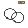 thumbnail image 3 of Shower Curtain Rings,20pcs - 1 Inch Loose Leaf Binder Rings for Shower Curtain Rods (Black), 3 of 5