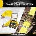 thumbnail image 3 of SmartStraps 4 in. x 30 ft. Yellow Commercial Ratchet Tie Down Strap with Double J Hooks, 5,000 lb. Safe Work Load - 1 pack, 3 of 4