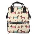 thumbnail image 1 of Disketp Dachshund Dog Puppy Mochila de Pañales de Gran Capacidad con Múltiples Bolsillos, Mochila de Viaje Multifuncional para Bebé, Unisex, Moderna y Resistente, 1 of 6