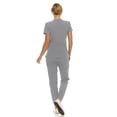 thumbnail image 2 of Saint Scrubs Women’s 9-Pocket Medical Scrub Set – V-Neck Stretch Top & 7-Pocket Jogger Pants, Lightweight, Easy Care Uniforms for Nurses & Healthcare, Grey, Large, 2 of 4