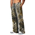 thumbnail image 6 of LTTVQM Leaf Print Camouflage Full Length Pants for Men 2026 Scenic Realtree Camo Adjustable Drawstring Relaxed Fit Beach Walking Wide Leg Trousers Camel 2XL, 6 of 7