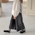 thumbnail image 4 of Korean Style Kids' Jeans Spring Autumn Loose Girls Wide Leg Pants Children's Solid Color Ankle Length Pants Girl Denim Pants, 4 of 6
