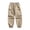 Khaki, variant on asjyhkr Pants for Men Drawstring With Pocket Elastic Waist Loose Fitted Hiking Running Athletic Joggers