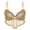 Gold, variant on Women Beaded Fringe Halter Bra Top Shiny Tribal Tops Belly Dancewear for Theme Party Royal Blue One Size