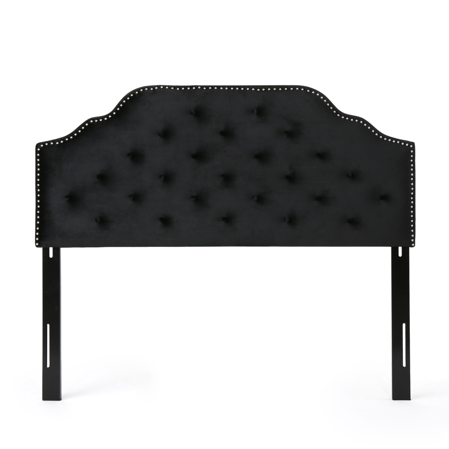 Kepooman Upholstered Headboard, Button Tufted Upholstery, Queen & Full Size, Black Kepooman Upholstered Headboard, Button Tufted Upholstery, Queen & Full Size, Black