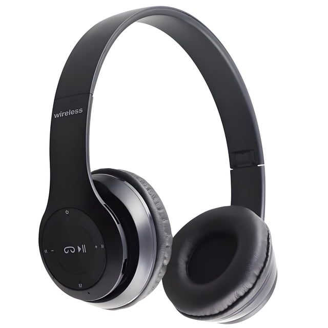 Auriculares supraaurales inalámbricos Bluetooth con cancelación de ruido híbrida