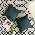 thumbnail image 2 of Set of 2 Decorative 26"x26" Cotton Linen Chair Throw Pillow Case Green for Sofa Durable Classy, Comfortable Cushion Cover for Coffee Shop/Bar (65 x 65cm) Dark Blue, 2 of 10