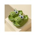 thumbnail image 1 of Preppy Green Slippers For Women, Cartoon Design Slides, 1 of 2