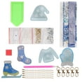 thumbnail image 4 of 5pcs DIY Diamond Painting Keychain Clothes Style Pendant Christmas Ornament Material for Bag, 4 of 8