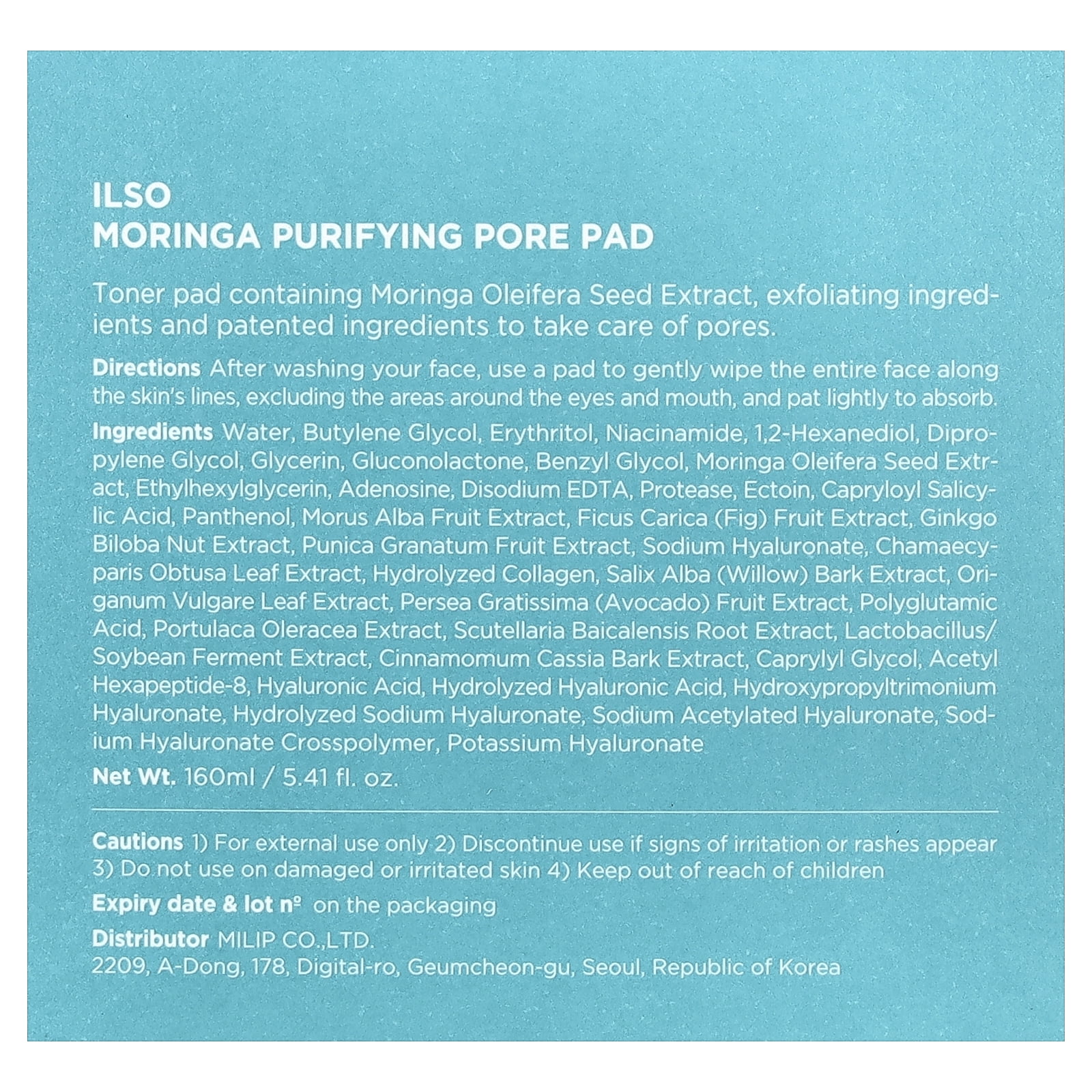 ilso Moringa Purifying Pore Pad, 60 Pads