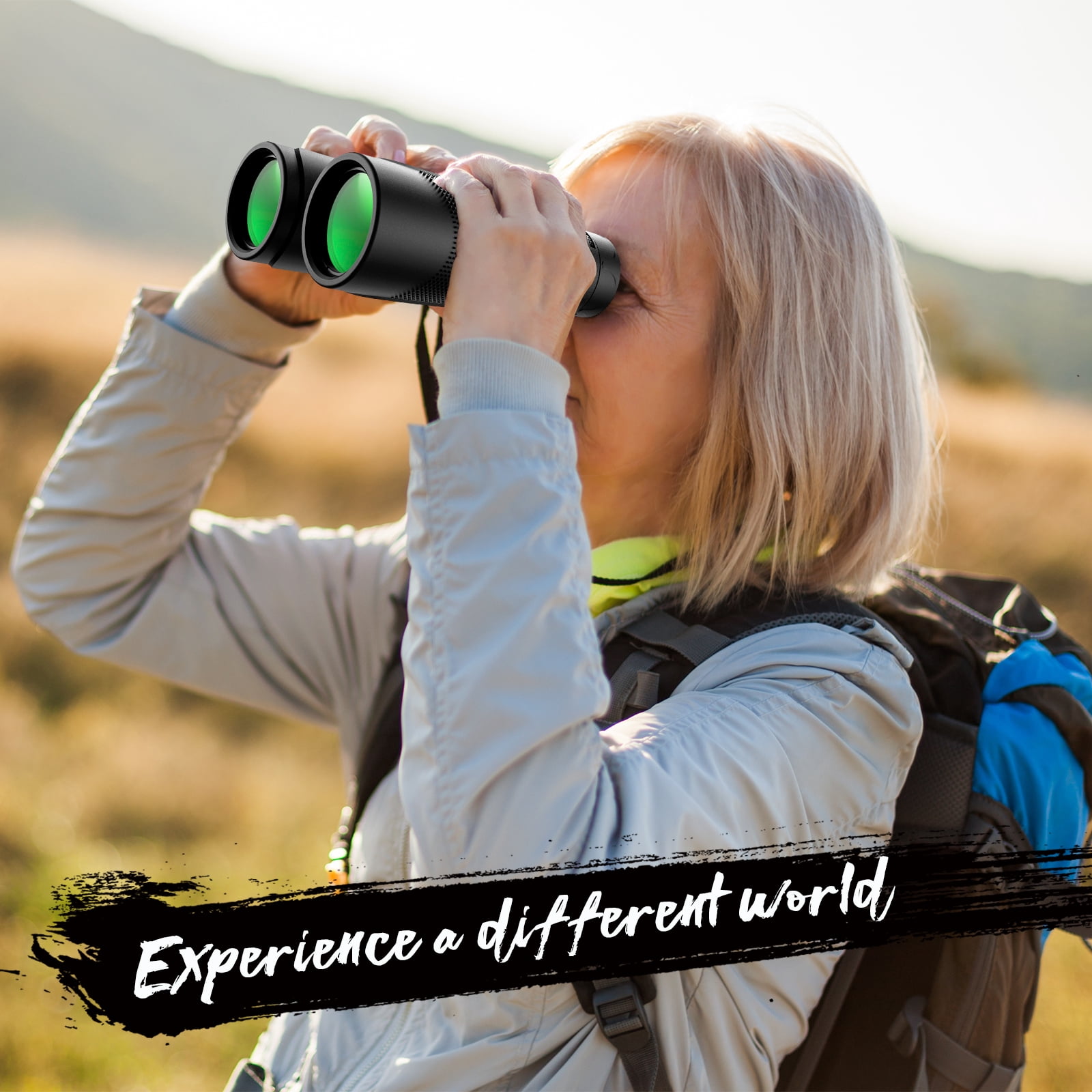 10X42 Binoculars for Adults High Powered: HD IPX7 Waterproof Binoculars with Low Light Vision, BAK4&FMC - Kids Binoculars for Bird Watching, Hunting, Hiking