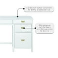 thumbnail image 6 of Linon Peggy Modern Rectangle Portable Computer Desk with Storage, White, 6 of 10