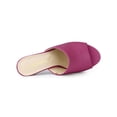 thumbnail image 4 of BLISSFUL STEP Sandales Mules à Talon Bloc à Enfiler pour Femmes Rose Vif 8, 4 of 7
