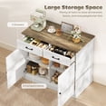 thumbnail image 4 of HOMCOM Kitchen Island with Sitting Space, Sideboard Cabinet with 2 Drawers, 4 of 10