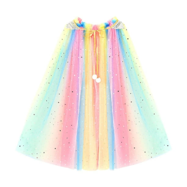Capa de princesa para juego de rol, ropa para niños, accesorio novedoso para niñas, disfraz para vacaciones Estilo C