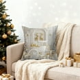 thumbnail image 4 of CaiYueKe Christmas Pillow Cover Gold Printed Holiday Decorative Cushion Case Luxury Home Decor Throw Pillowcase Seasonal Celebration Living Room Bedroom Sofa Accent, 4 of 7