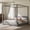 Gray, variant on Euroco Wood King Size Canopy Bed, Four Poster Platform Bed, No Box Spring Needed, Gray