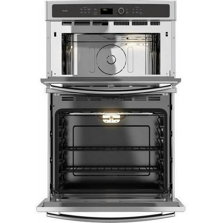 GE Profile - 27" Built-In Double Electric Convection Wall Oven with Built-In Microwave - Stainless Steel