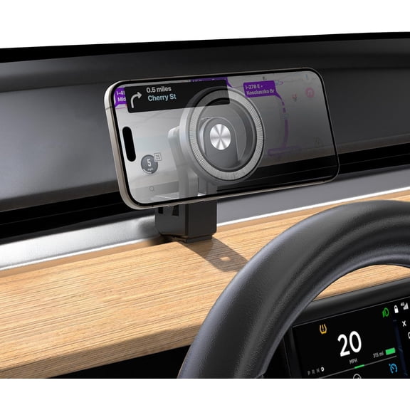 CHARGEWORX Tesla Magnetic Phone Mount – Strong MagSafe iPhone Holder for Model 3 & Model Y, 17 Powerful Magnets, Foldable 360° Adjustable Vent Mount, Premium Tesla & Car Accessory – Black