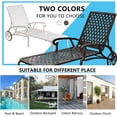 thumbnail image 5 of Durable Cast Aluminum Chaise Lounge Chair With Wheels, Adjustable 3-Position Backrest Ideal For Patio Relaxation, 5 of 8