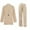 #01 Beige, variant on Womens 2 Piece Outfit Suit Casual Solid Open Front Blazer and Pants Suits Set Long Sleeve Button Formal Jacket Ladies Wedding Guest Elegant Business Office Suit Sets Work Blazers Pants