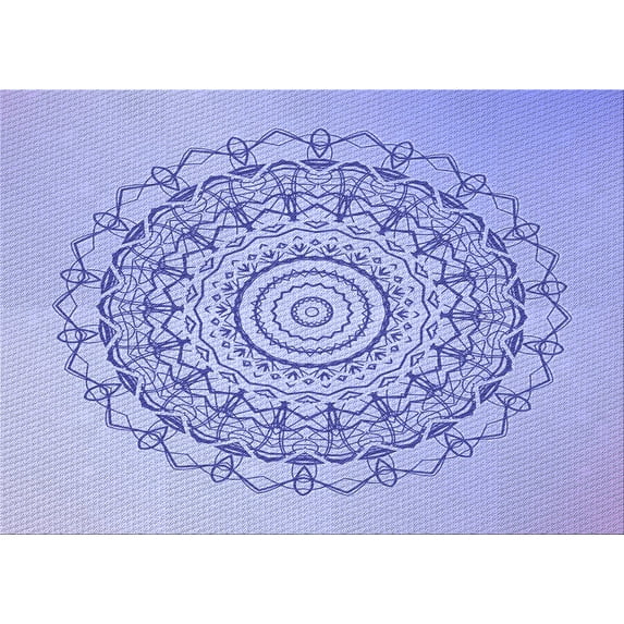 Ahgly Company Machine Washable Indoor Rectangle Transitional Light Slate Blue Area Rugs, 5' x 7'