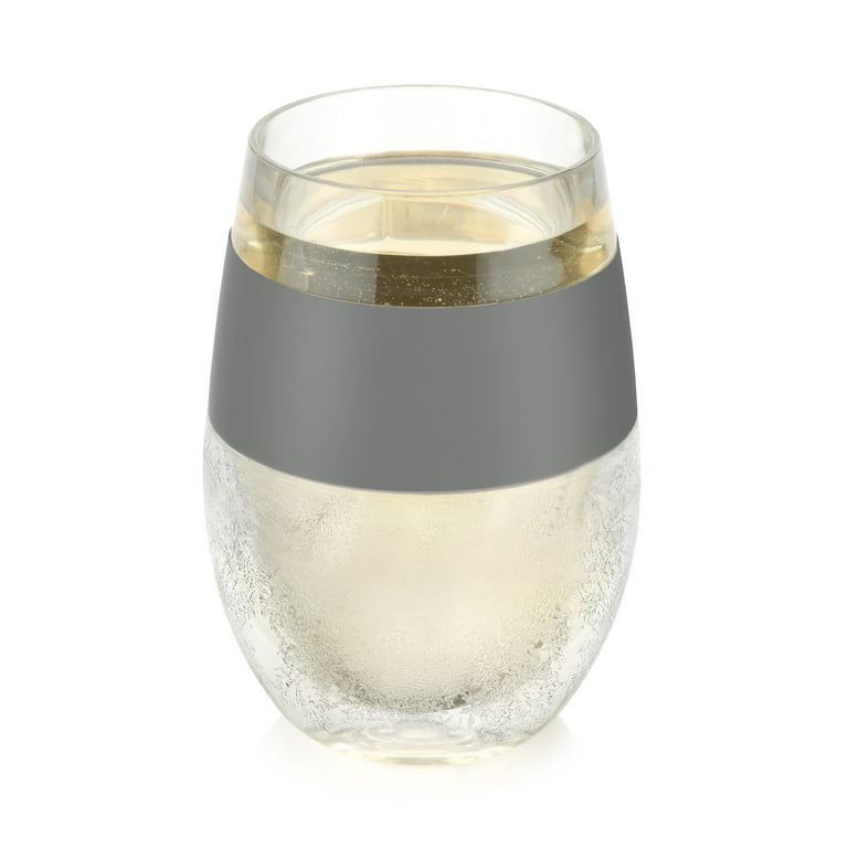 True Insulated Wine Glasses - Double Walled Stemless Wine Glass Set -  Dishwasher Safe Borosilicate Glass 10oz Set of 2