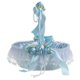 thumbnail image 3 of Cesta de flores de encaje para niña, cesta de flores decorativa para ceremonia de boda de estilo occidental, decoración de fiesta, azul claro, azul claro, 3 of 5