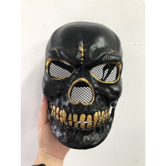 Máscara de calavera de boca movible para Halloween, Cosplay de Horror, esqueleto sangriento, asesino, demonio, casco de plástico, accesorios de disfraces de fiesta de casa encantada