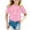 Pink, variant on Kid Girls Boys Easter Outfit Cute Bunny Printed Summer Crewneck Tops Basic Tees Cute Shirts for Girls 6-8 Years