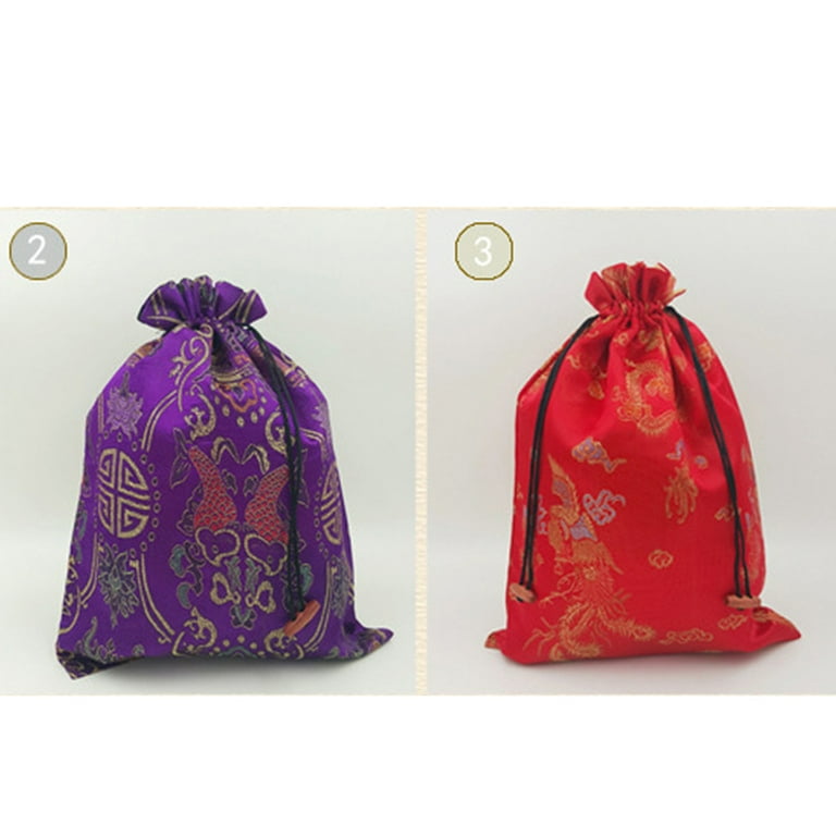 Drawstring Bag Bags Jewelry Silk Packaging Favors Pouch Small