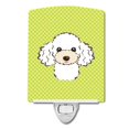 thumbnail image 1 of Carolines Treasures BB1319CNL Checkerboard Lime Green White Poodle Ceramic Night Light, 1 of 1