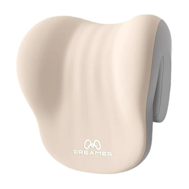 jifeng Memory Foam Headrest Multifunctional Desk Chair Neck Support Travel for Sofa Beige Grey