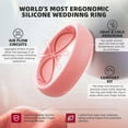 thumbnail image 2 of 4/5/8 Variety Multipack Ergonomic Breathable Promise Ring, 6mm Wide - 2mm Thick Silicone Wedding Bands Women, Rubber Rings Women with Half Size, 2 of 5