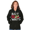 thumbnail image 3 of Fishing Largemouth Bass Bait Wait Zip Up Hoodie Men's Women's Brisco Brands S, 3 of 6