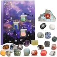 thumbnail image 3 of Calendario de Adviento Calendario de Adviento de Navidad Caja de colección de piedras preciosas de cristal natural Calendario de cuenta regresiva de 24 días Caja de regalo de piedras de cristal para n, 3 of 5